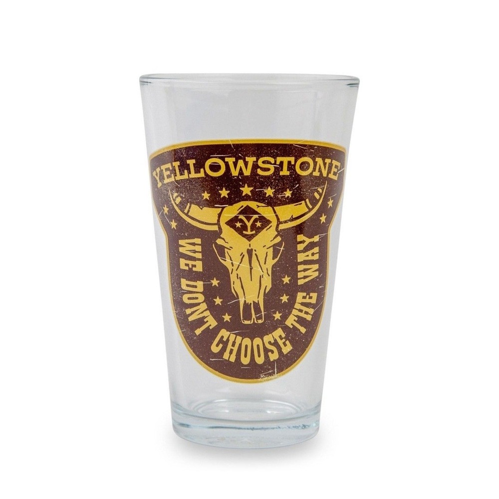 YELLOWSTONE GLASSWARE *BRAND NEW* 16OZ GLASS CUP